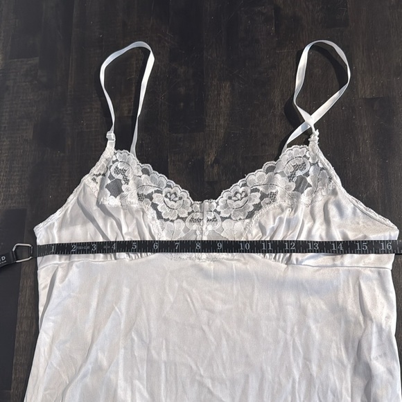 Vassarette White Lace Trimmed Slip Dress Size Large - Picture 6 of 8